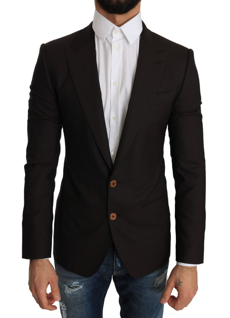 Dolce & Gabbana Braun Wolle SICILIA Jacke Mantel Blazer