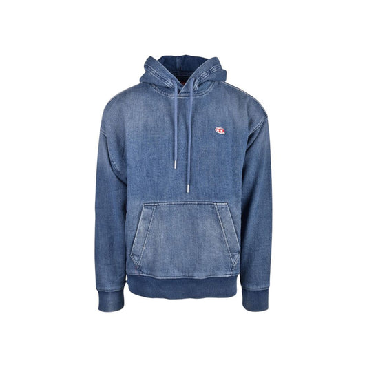 Diesel Blauer Baumwoll-Kapuzenpulli