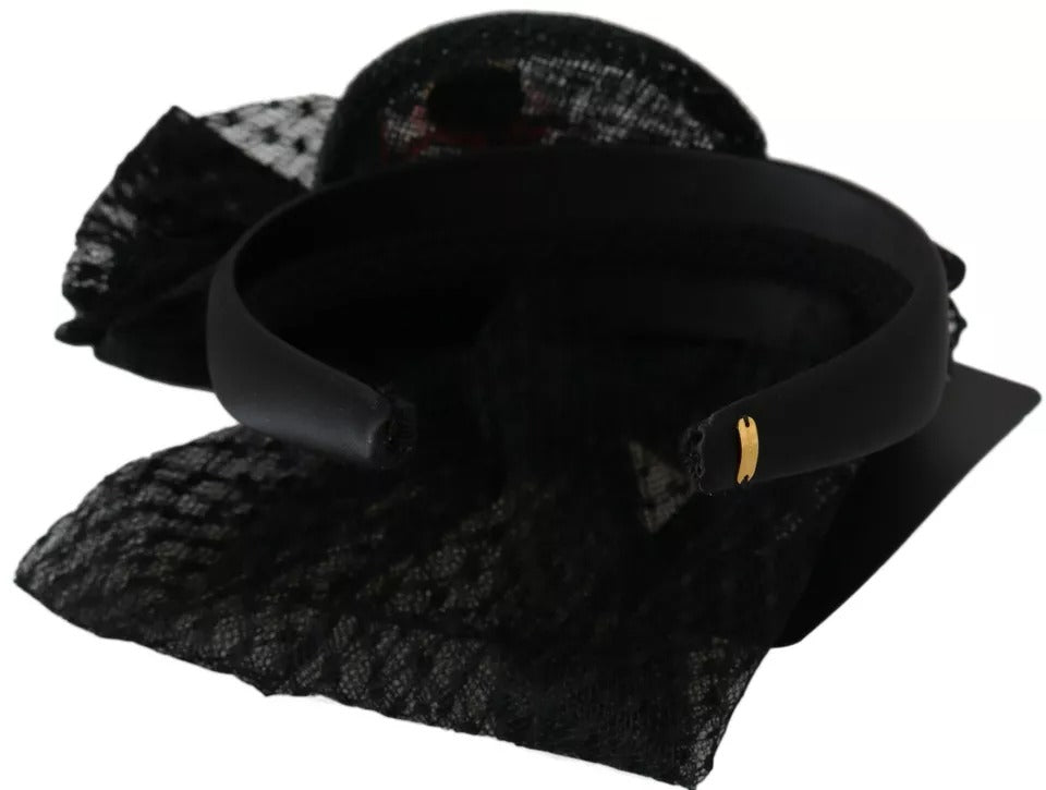 Dolce & Gabbana Rot Schwarz Roboter Klar Kristall Stirnband Tiara Diadem