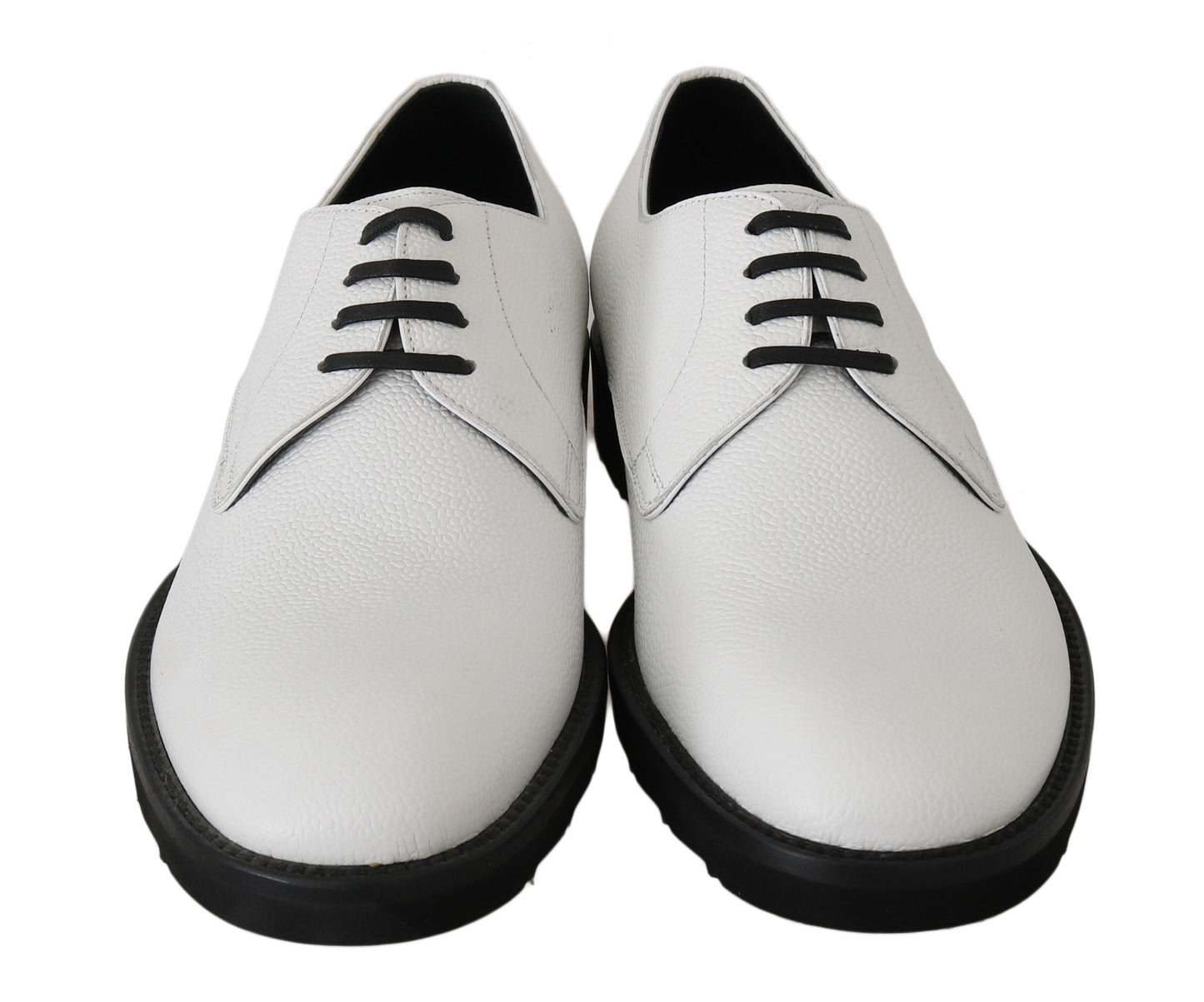 Dolce & Gabbana Weiße Leder Derby Kleid Formelle Schuhe