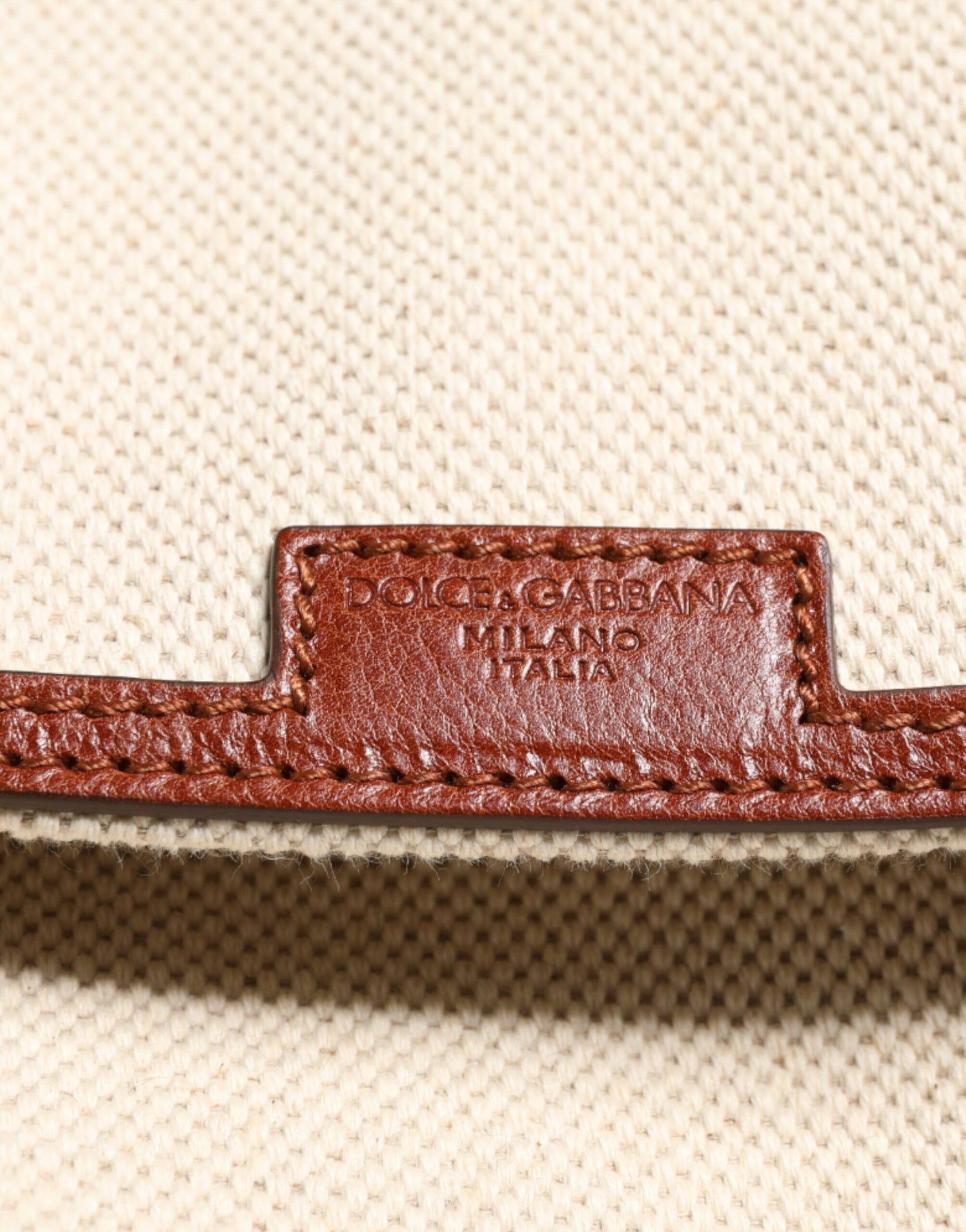 Dolce & Gabbana Beige Braun Canvas Leder Travel Back Pack Tasche