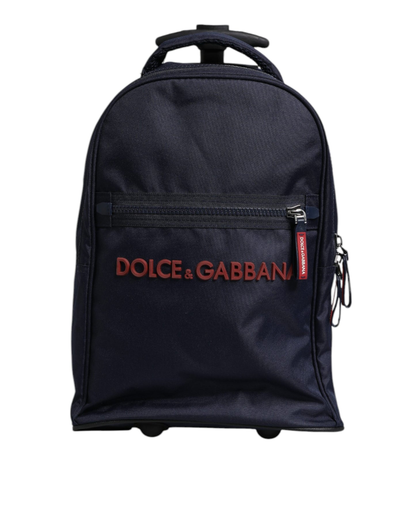 Dolce & Gabbana Blau Rot Polyester Kinder Back Pack Rad Koffer Tasche