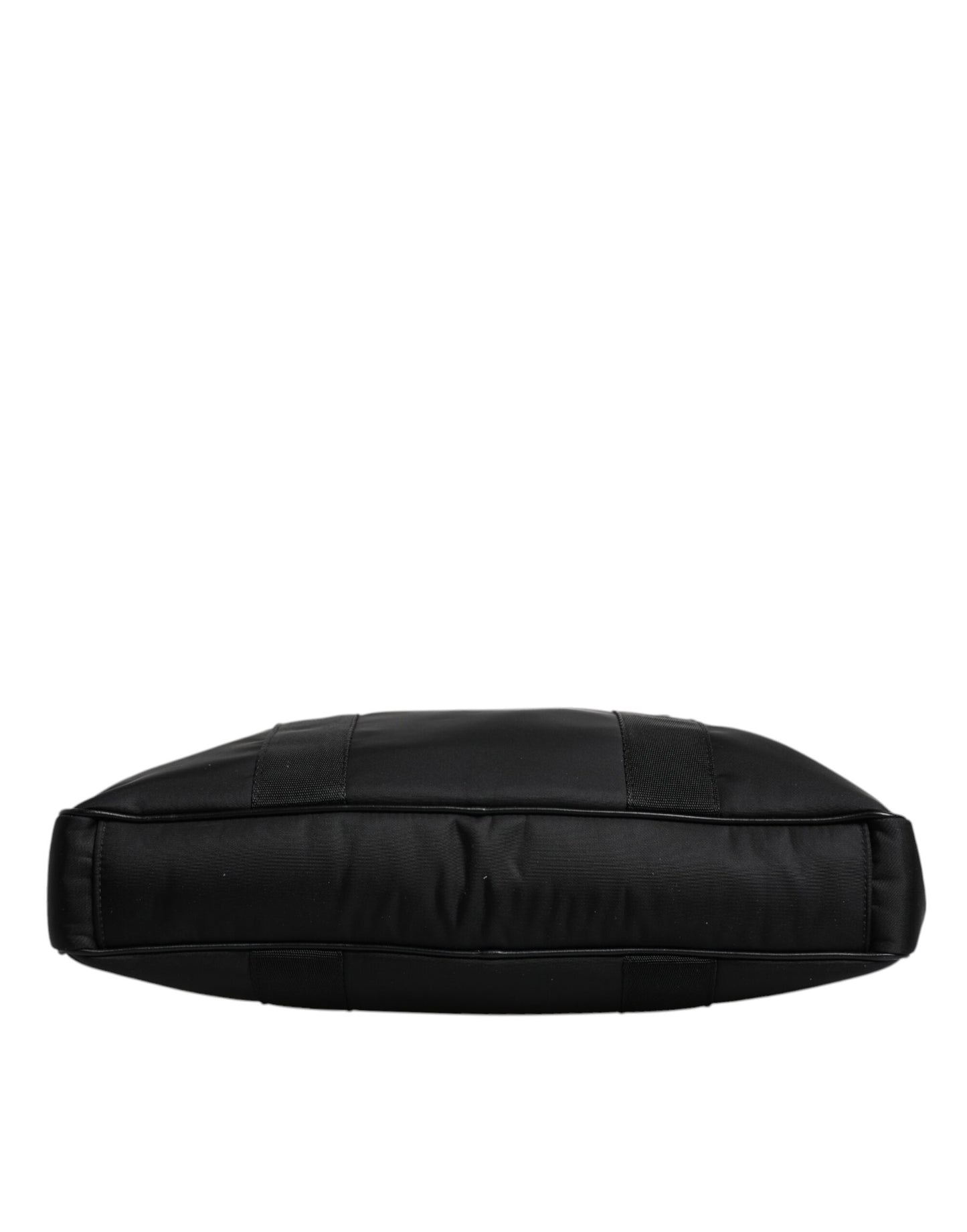 Dolce & Gabbana Schwarze Logo-Plakette mit doppeltem Henkel Messenger Bag