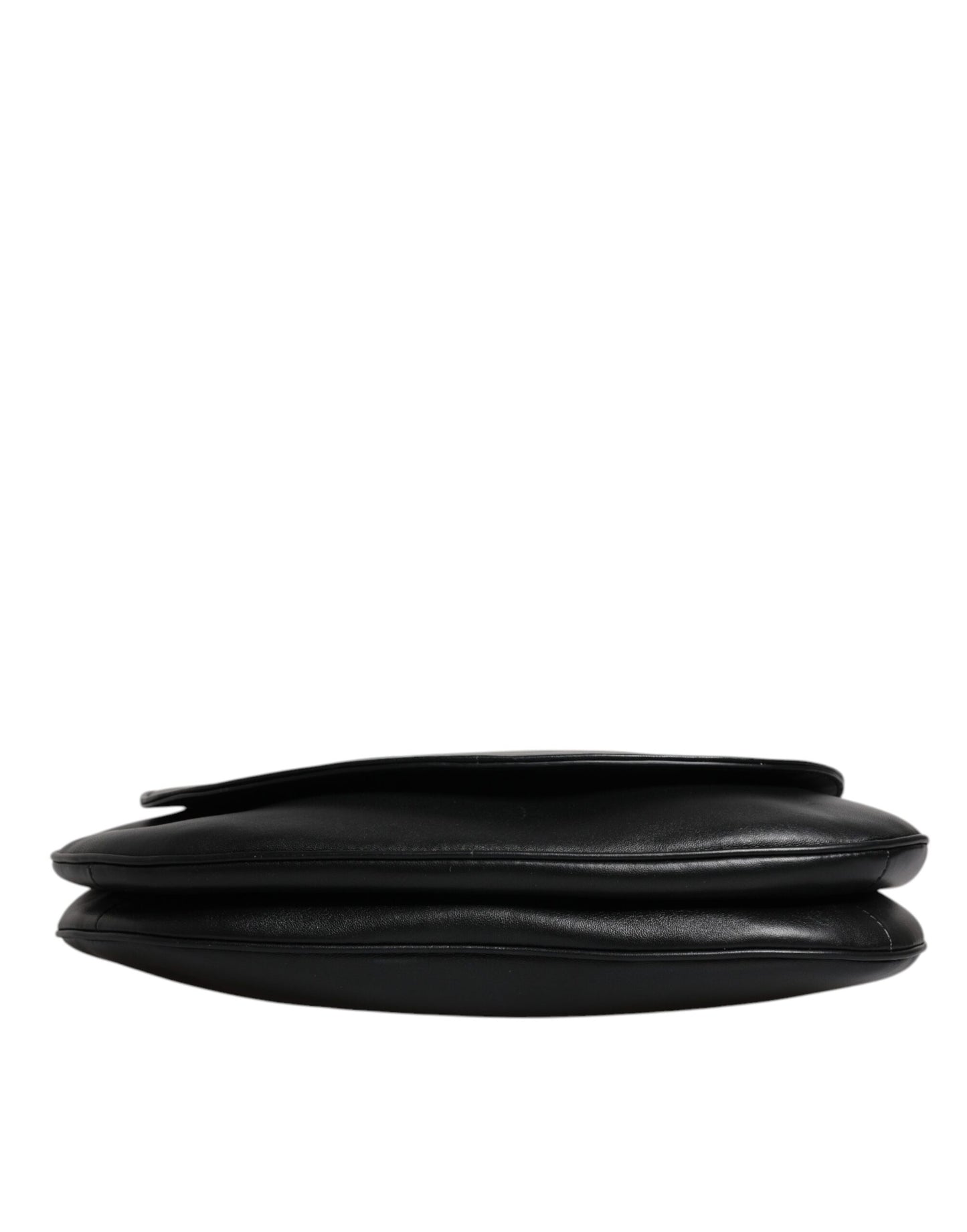 Dolce & Gabbana Schwarze Leder-Umhängetasche mit Klappe