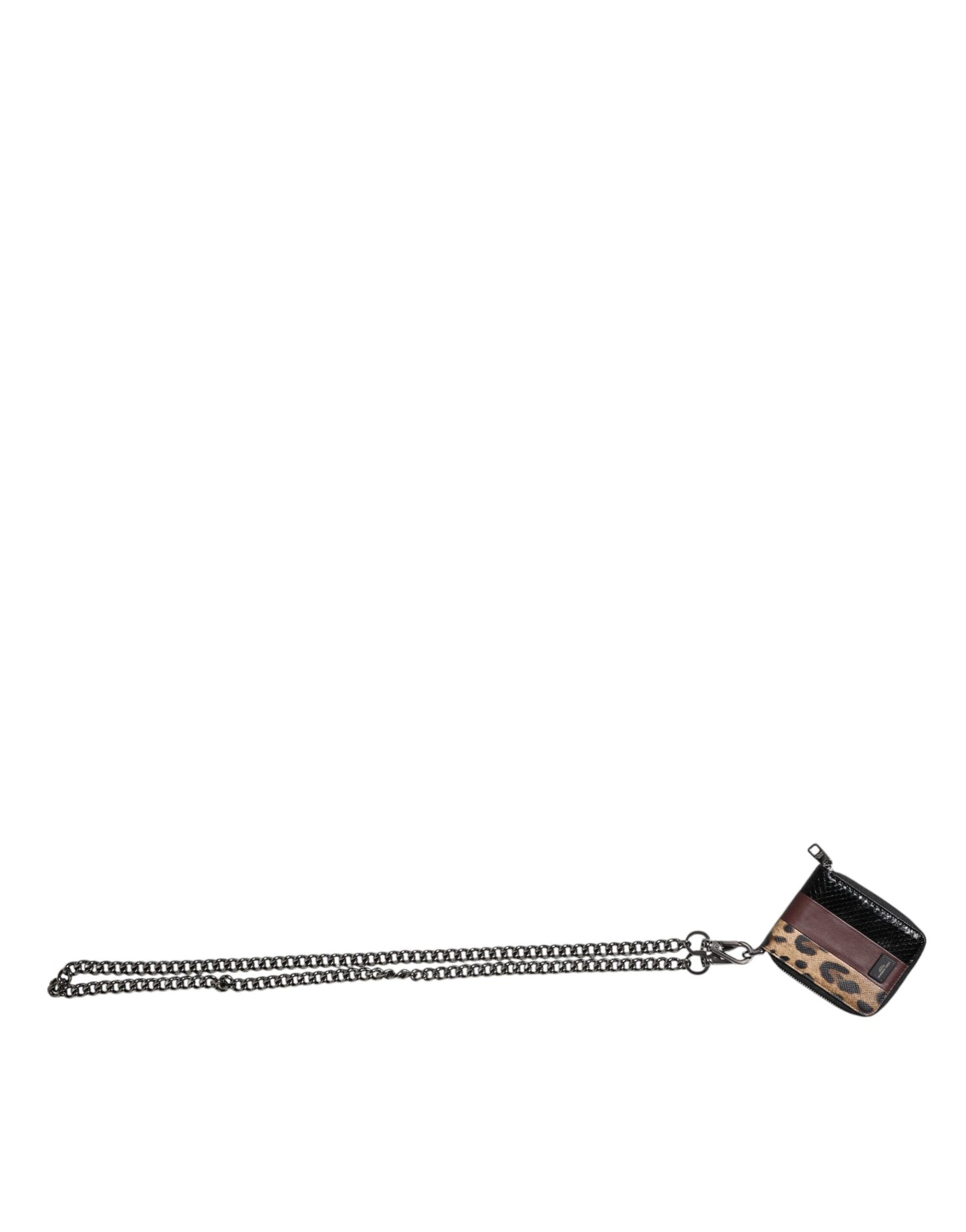 Dolce & Gabbana Multicolor Leopard Leder DG Bifold Card Holder Geldbörse