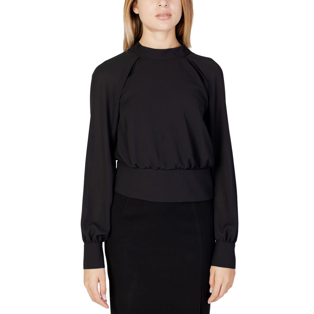 Sandro Ferrone Schwarze Polyester-Bluse