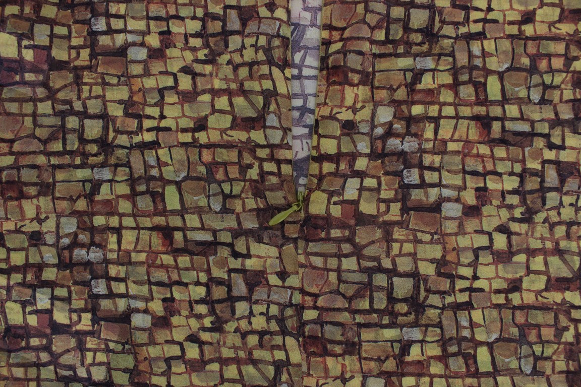 Dolce & Gabbana Multicolor Mosaikdruck Seidenbluse T-Shirt