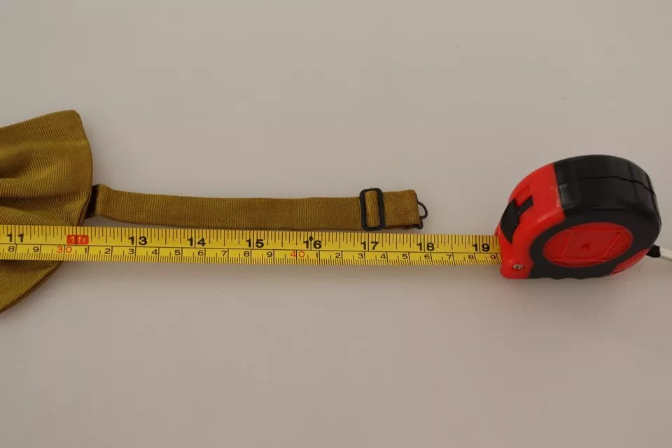 Dolce & Gabbana Senfgelbe 100% Seide Schmetterlingsfliege Herren