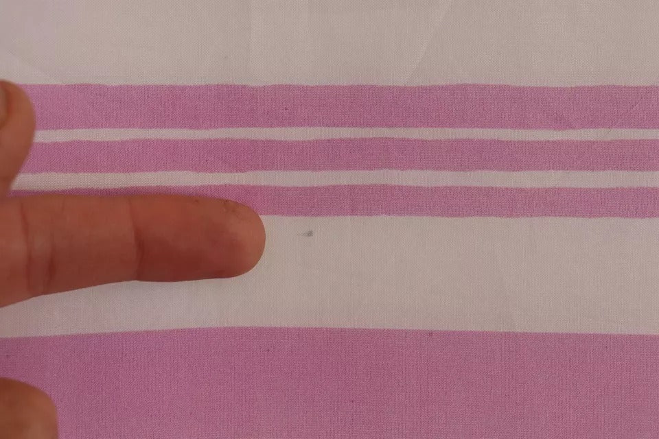 Dolce & Gabbana Rosa-weiß gestreifter Wickelschal aus Baumwolle