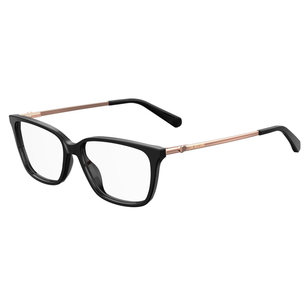 Love Moschino Schwarze Acetat-Brillengestelle