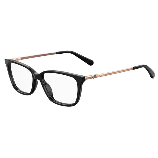 Love Moschino Schwarze Acetat-Brillengestelle