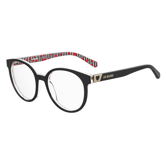 Love Moschino Schwarze Acetat-Brillengestelle