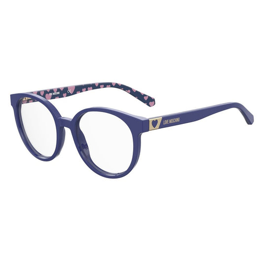 Love Moschino Blaue Acetat-Brillengestelle