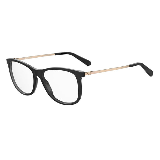 Love Moschino Schwarze Acetat-Brillengestelle