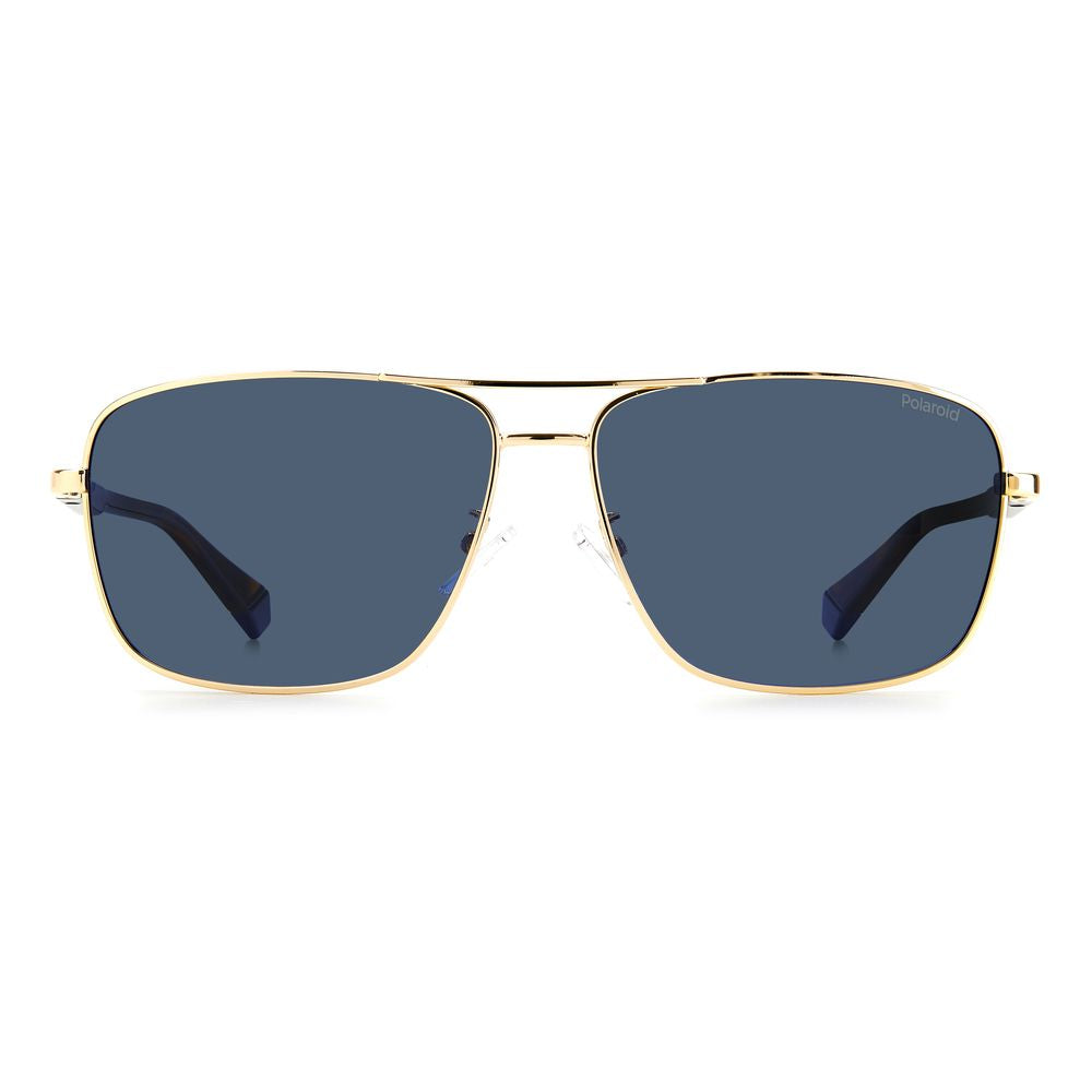 Polaroid Goldene Metall-Sonnenbrille