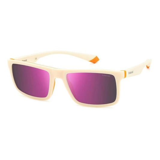 Polaroid Weiße Gummi-Sonnenbrille