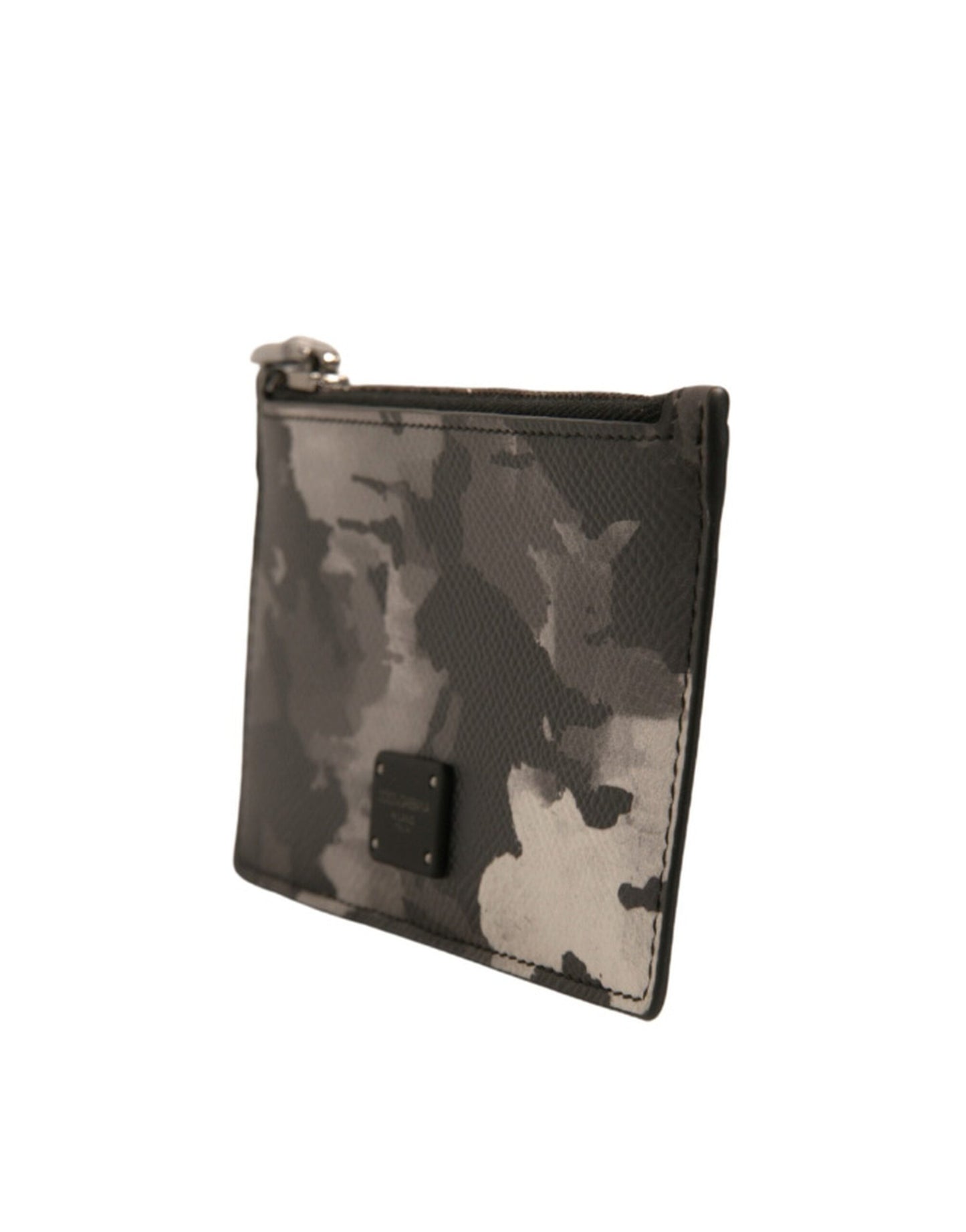 Dolce & Gabbana Multicolor Camouflage Logo Plaque Münze Geldbörse Brieftasche