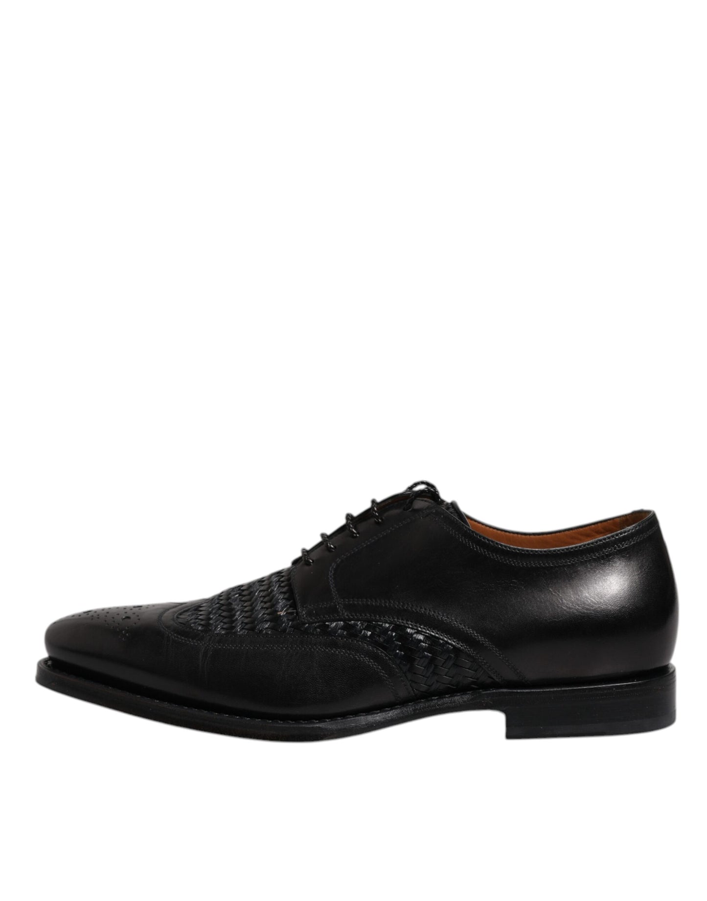 Dolce & Gabbana Schwarze Leder Derby Wingtip Lace Up Formal Dress Schuhe
