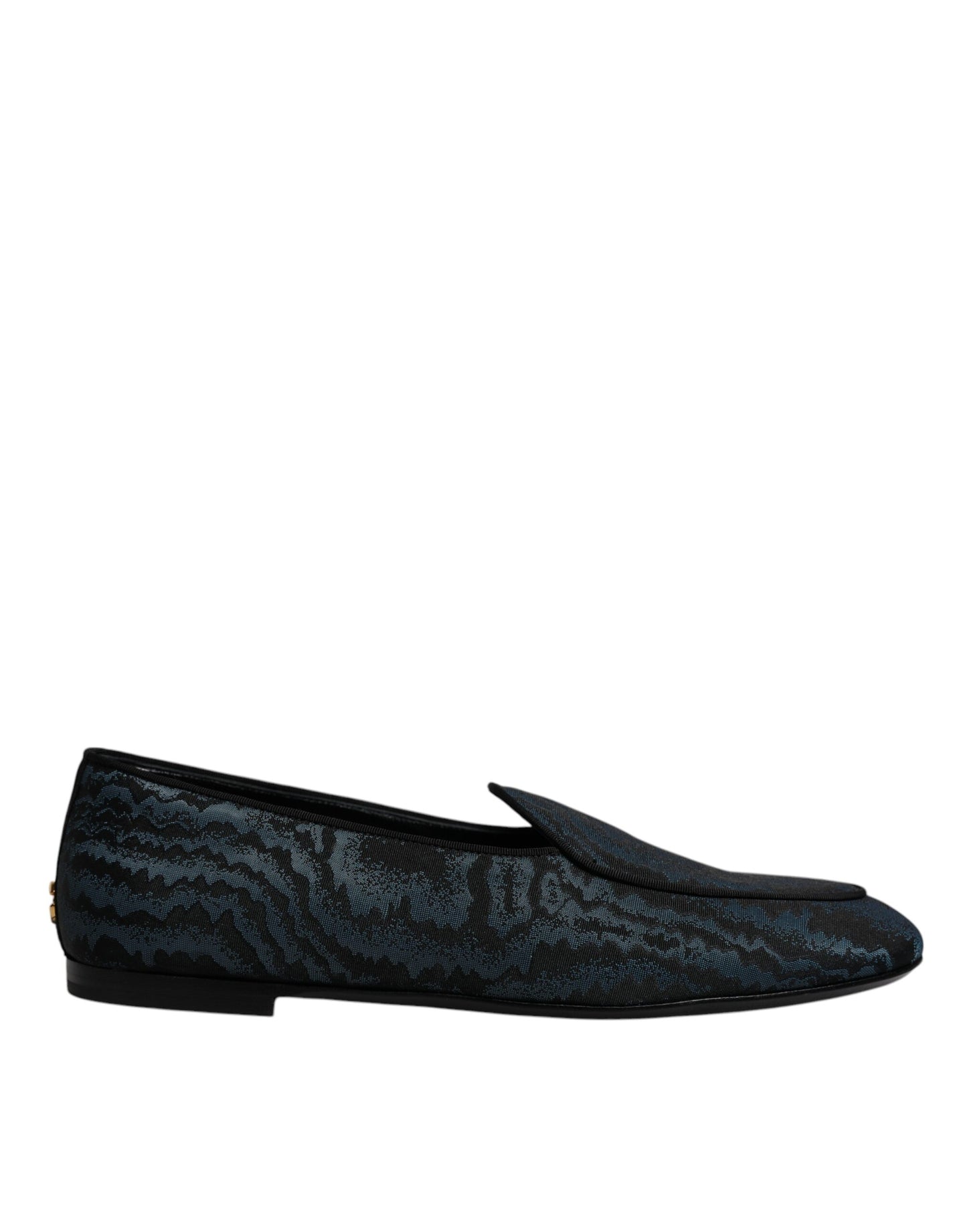 Dolce & Gabbana Blau Schwarz Flats Männer Loafers Kleid Schuhe