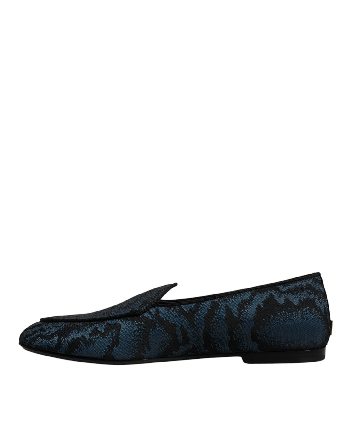 Dolce & Gabbana Blau Schwarz Flats Männer Loafers Kleid Schuhe