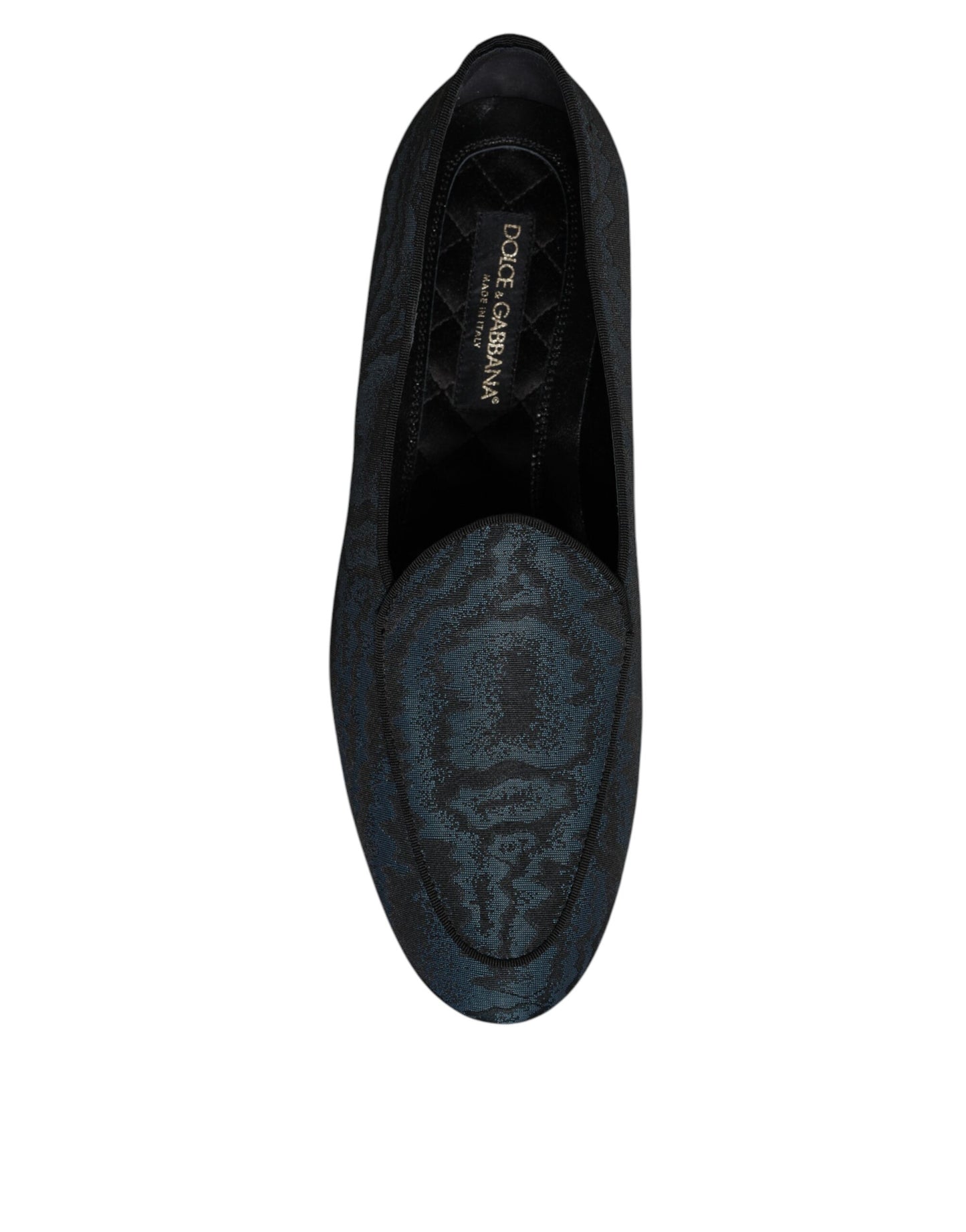 Dolce & Gabbana Blau Schwarz Flats Männer Loafers Kleid Schuhe