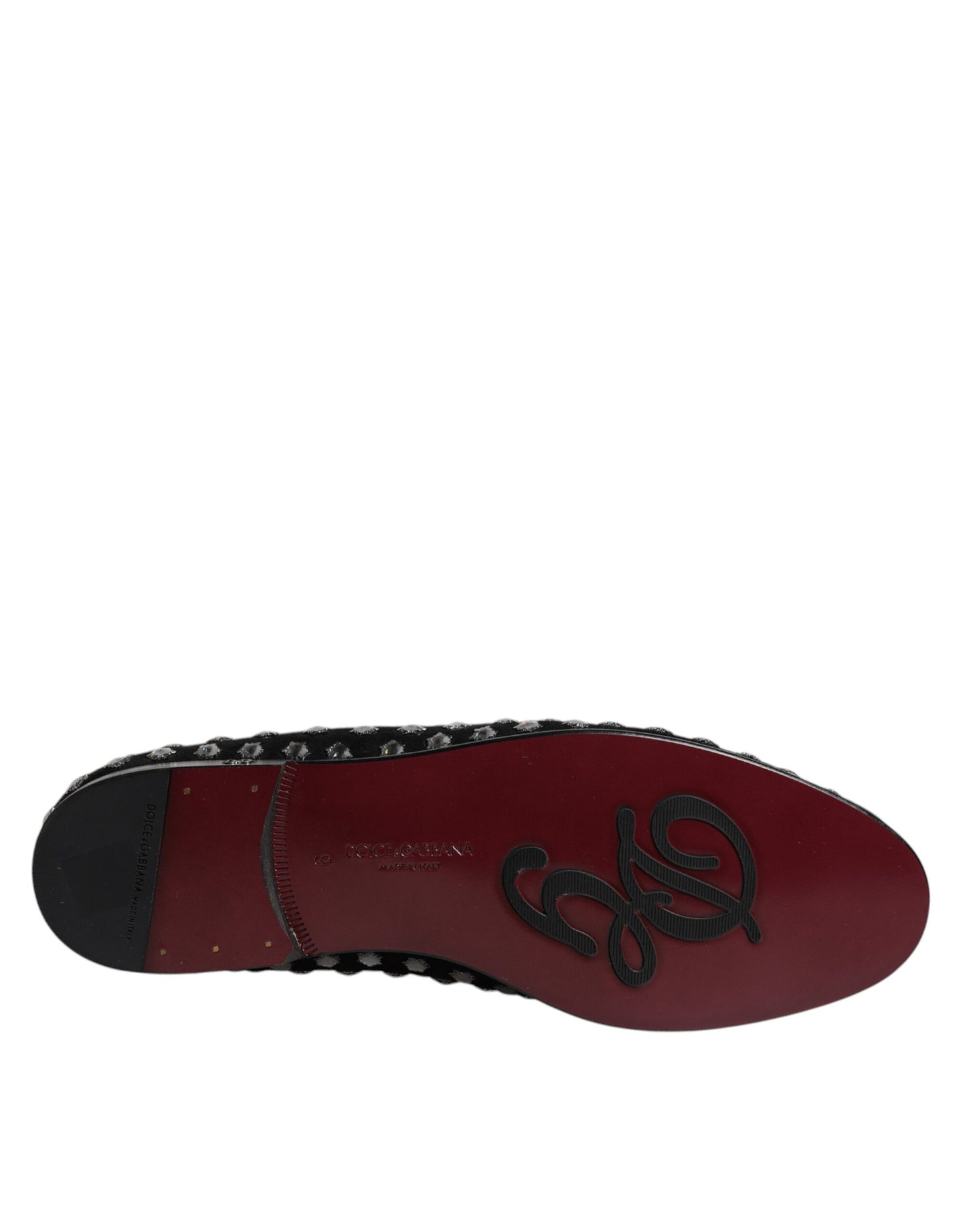 Dolce & Gabbana Schwarze kristallverzierte Loafers Kleid Schuhe