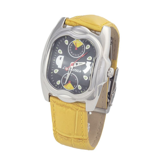 Chronotech Gelbe Lederuhr