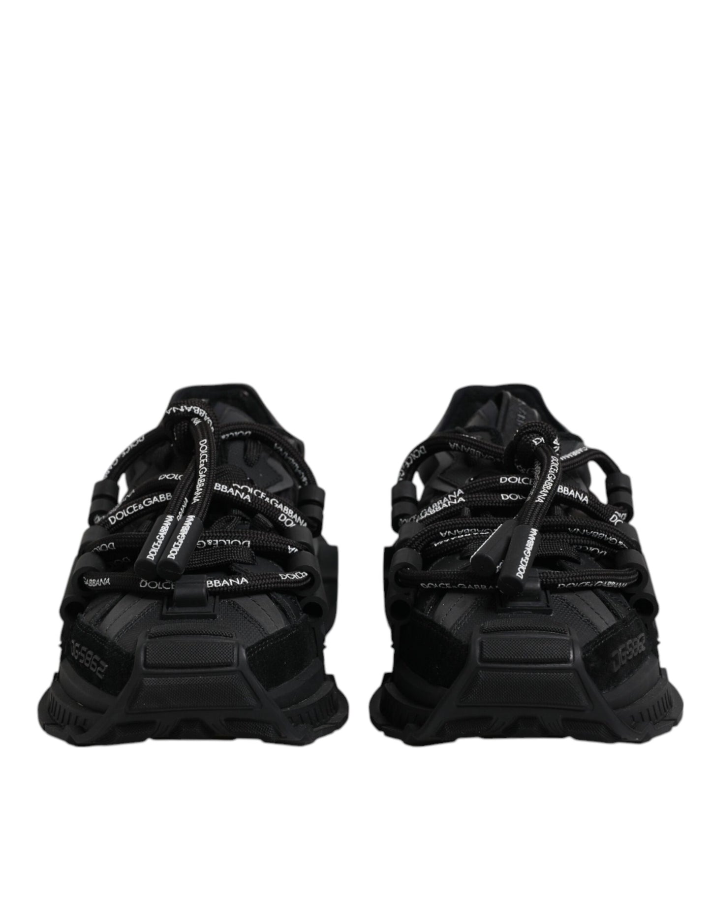 Dolce & Gabbana Schwarz Low Top Space Lace Up Sneakers Schuhe