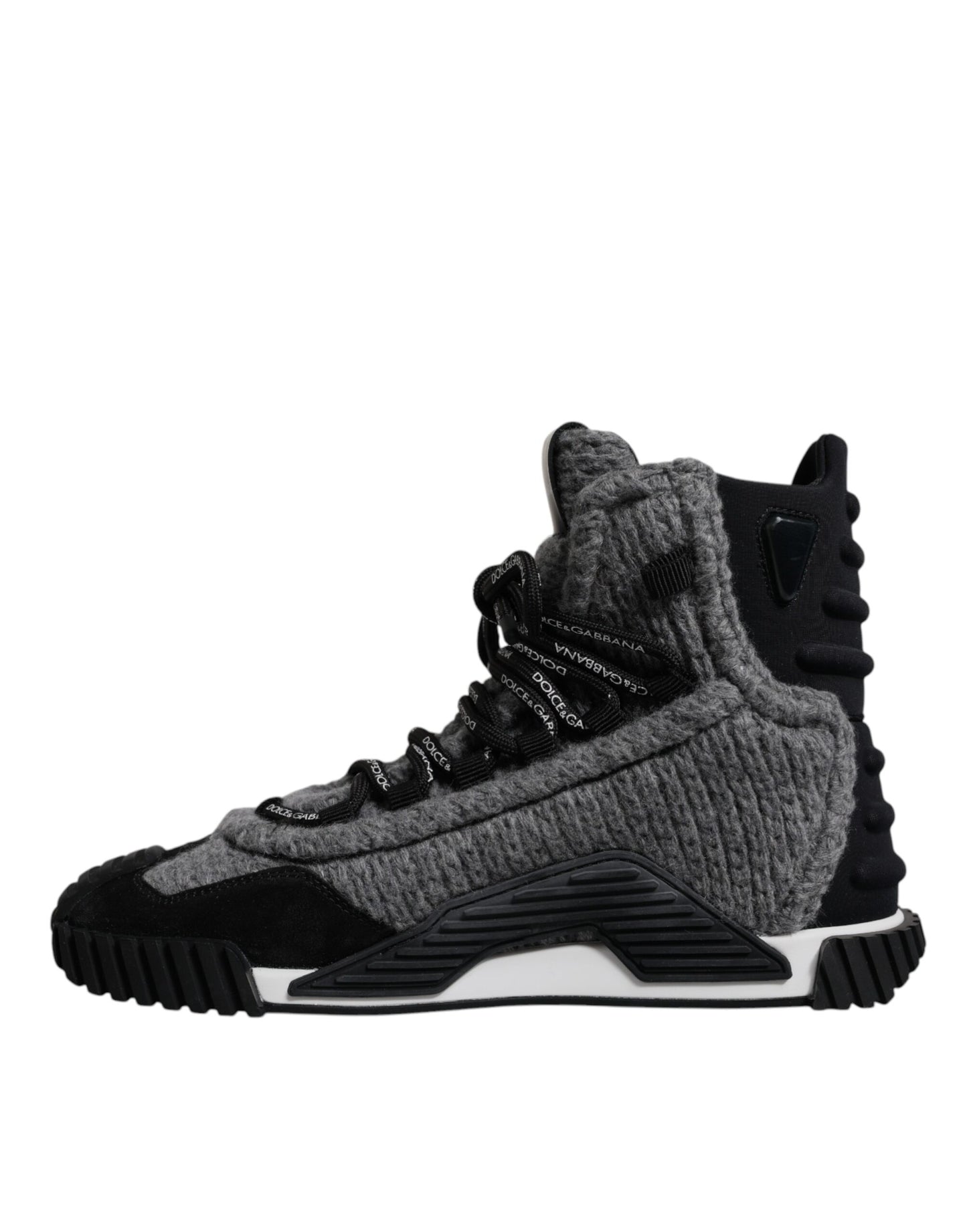 Dolce & Gabbana Grau Schwarz NS1 High Top Stiefel Sneakers Schuhe