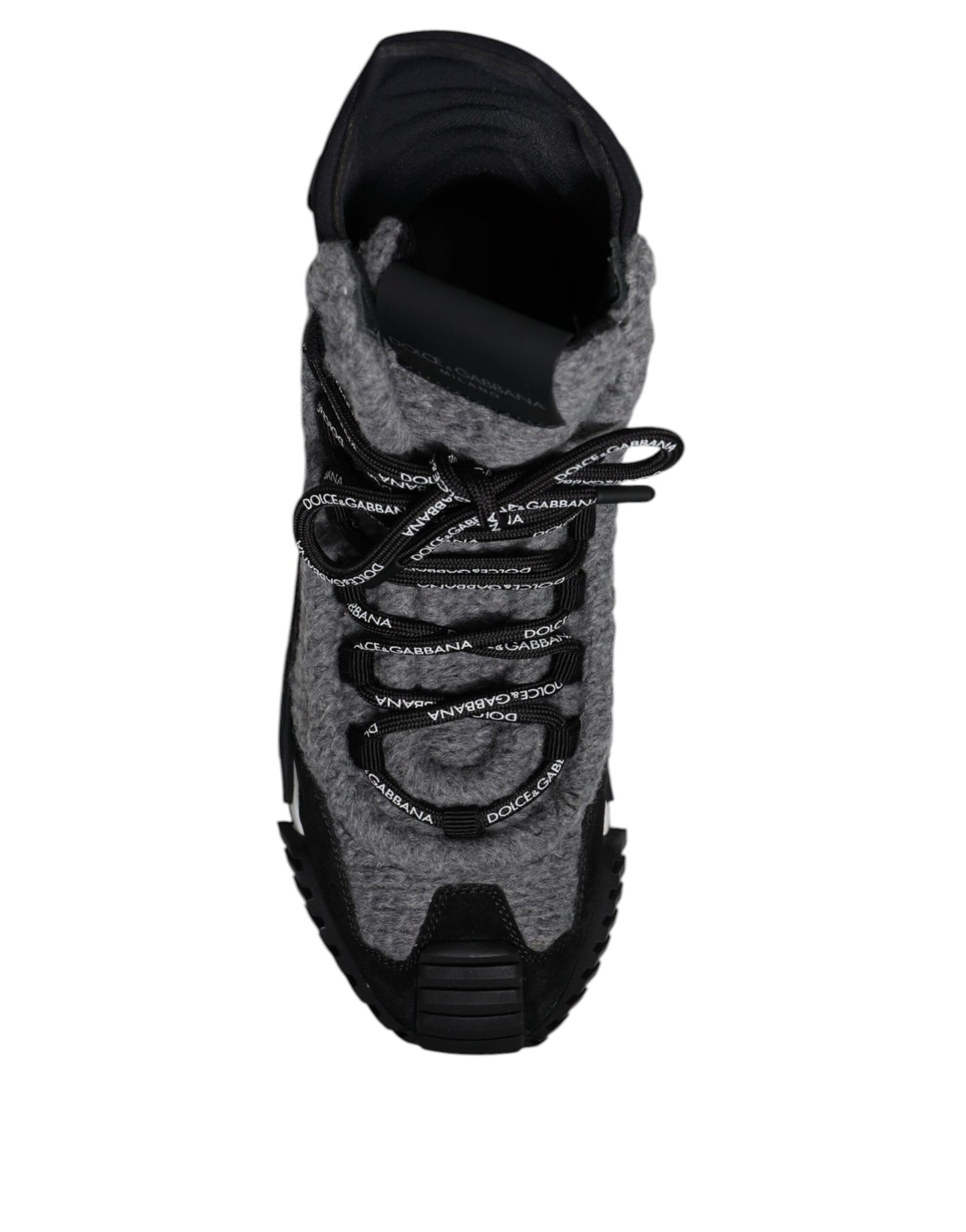 Dolce & Gabbana Grau Schwarz NS1 High Top Stiefel Sneakers Schuhe