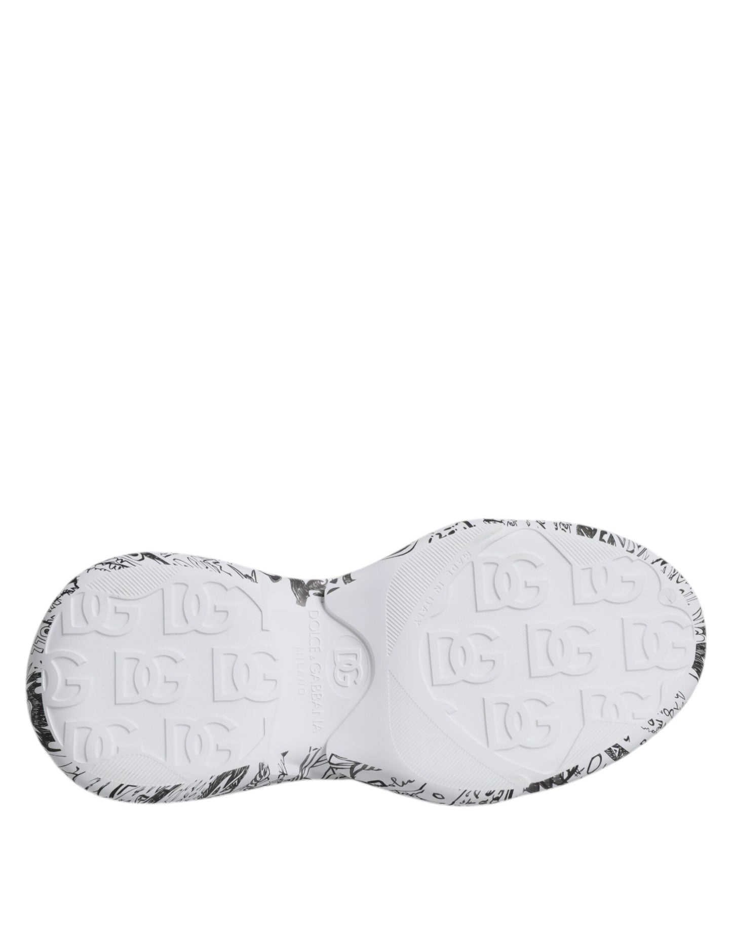 Dolce & Gabbana Weiß Schwarz Graffiti Daymaster Turnschuhe Schuhe