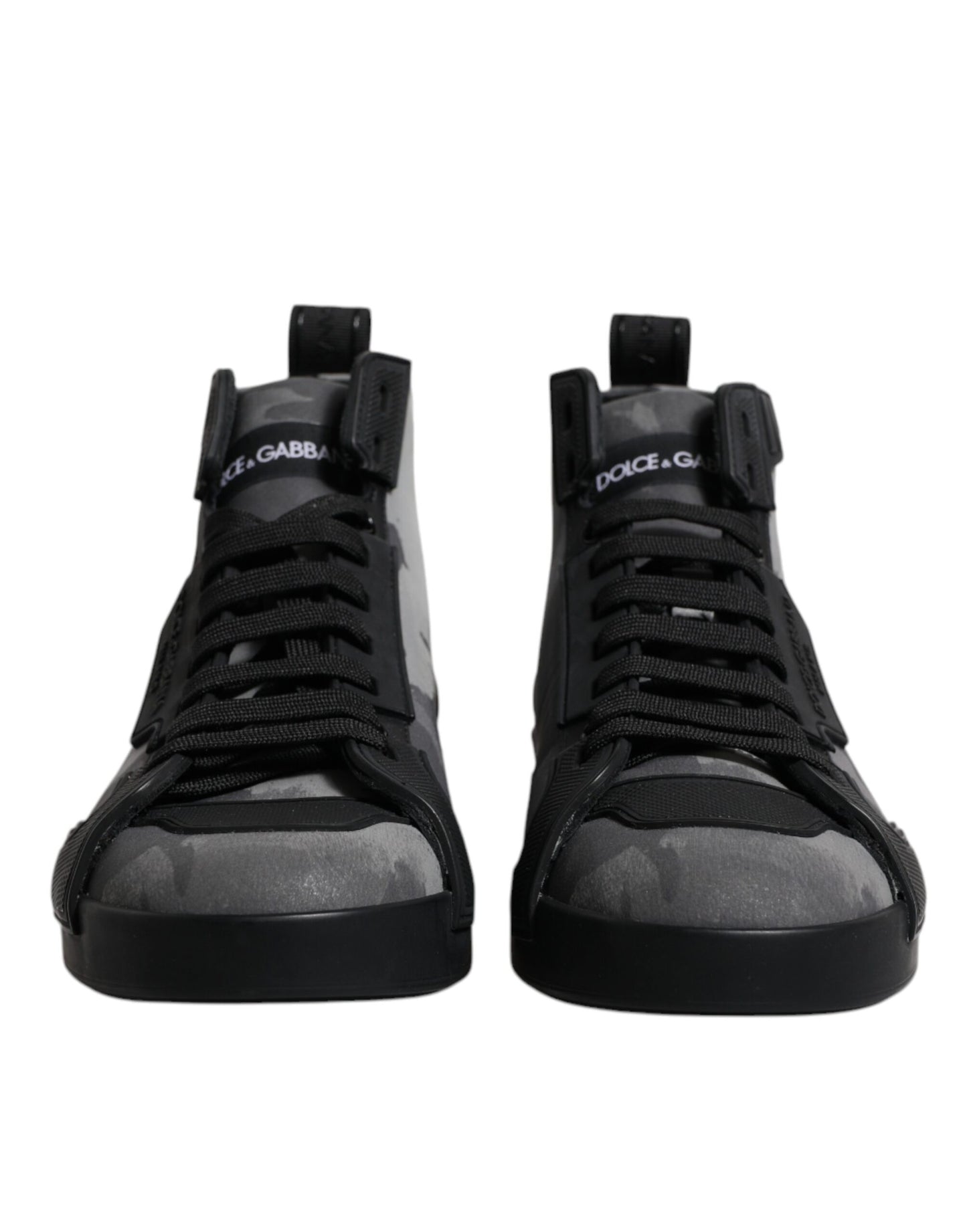 Dolce & Gabbana Multicolor Camouflage High Top Turnschuhe Schuhe