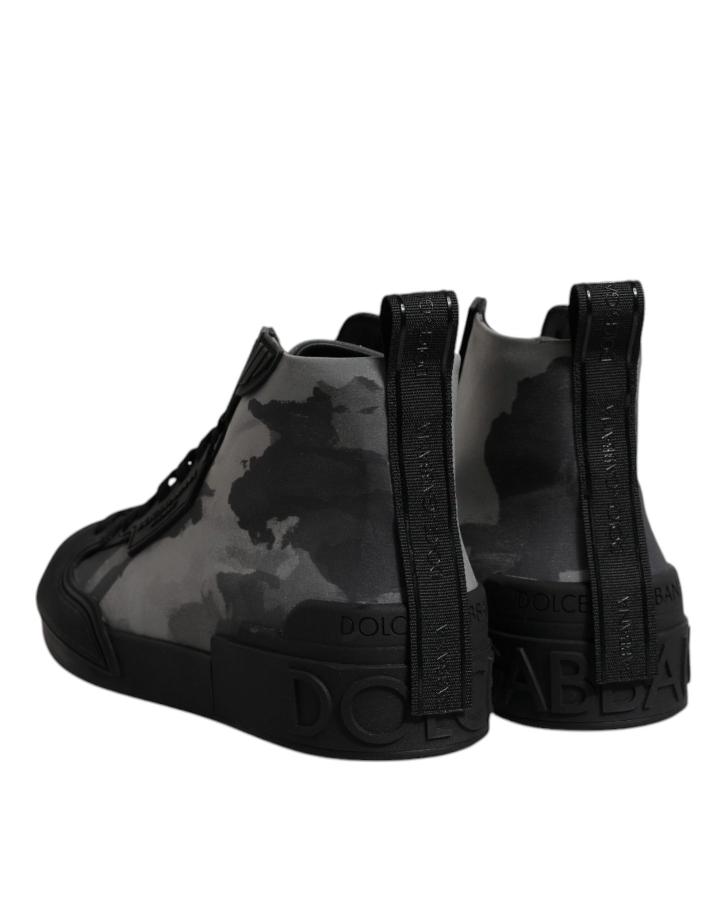 Dolce & Gabbana Multicolor Camouflage High Top Turnschuhe Schuhe