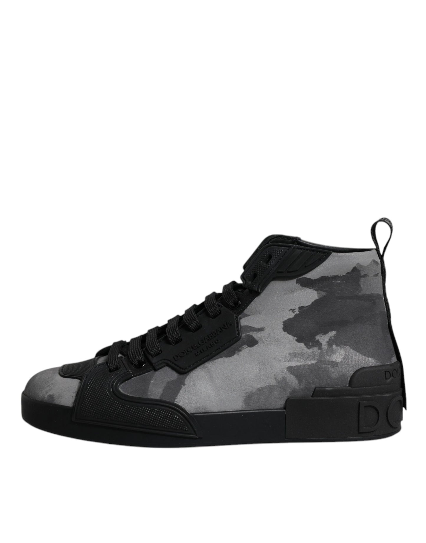 Dolce & Gabbana Multicolor Camouflage High Top Turnschuhe Schuhe