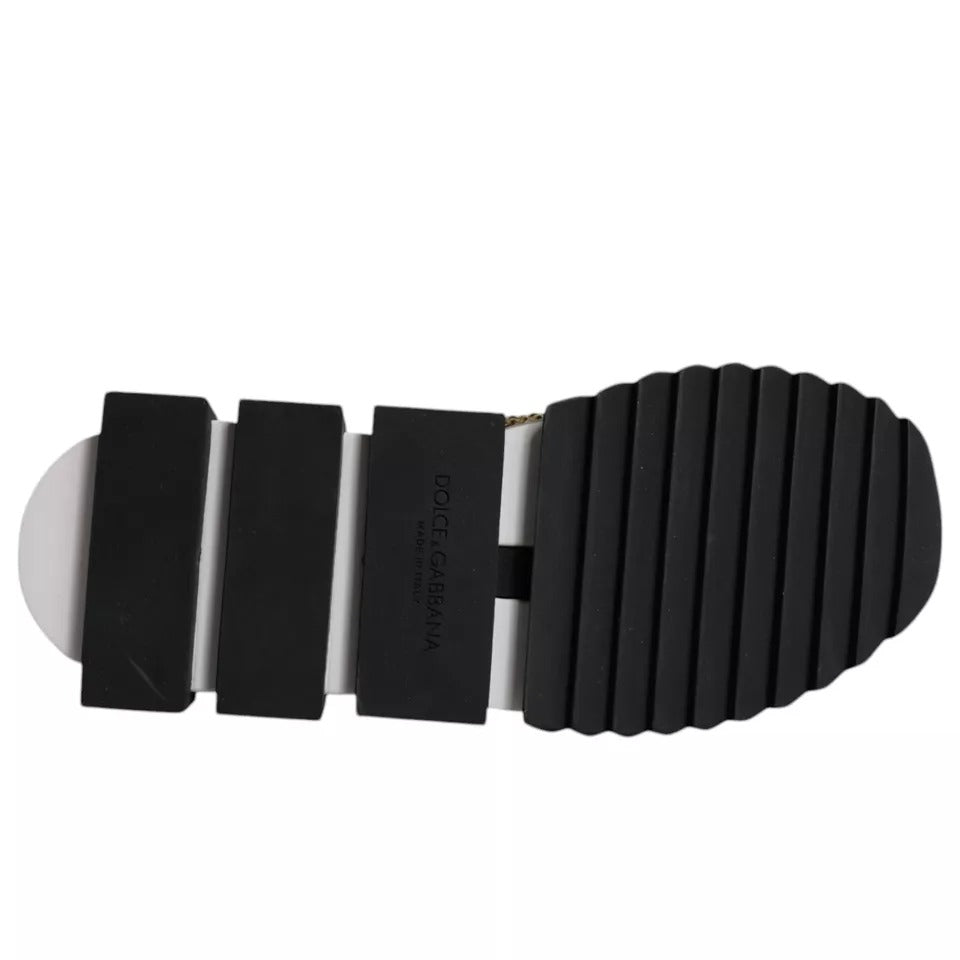 Dolce & Gabbana Gold Strass Sorrento Turnschuhe Schuhe