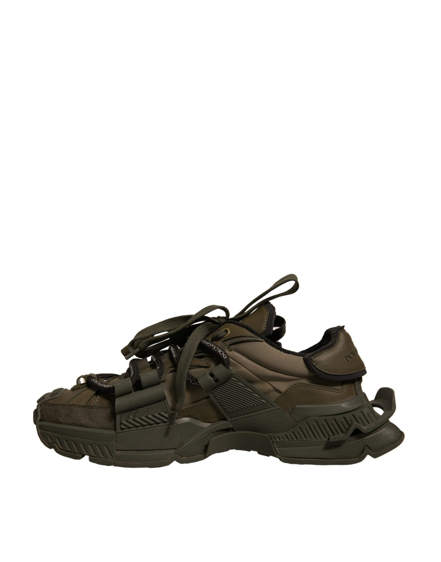 Dolce & Gabbana Militär Grün Space Low Top Turnschuhe Schuhe