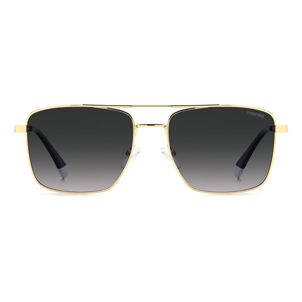Polaroid Goldene Metall-Sonnenbrille