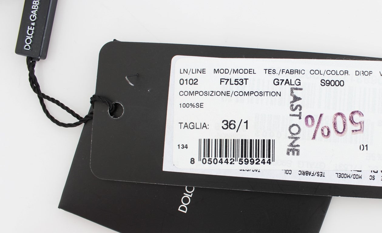 Dolce & Gabbana Schwarzes Seidenblusentop mit Blumendruck