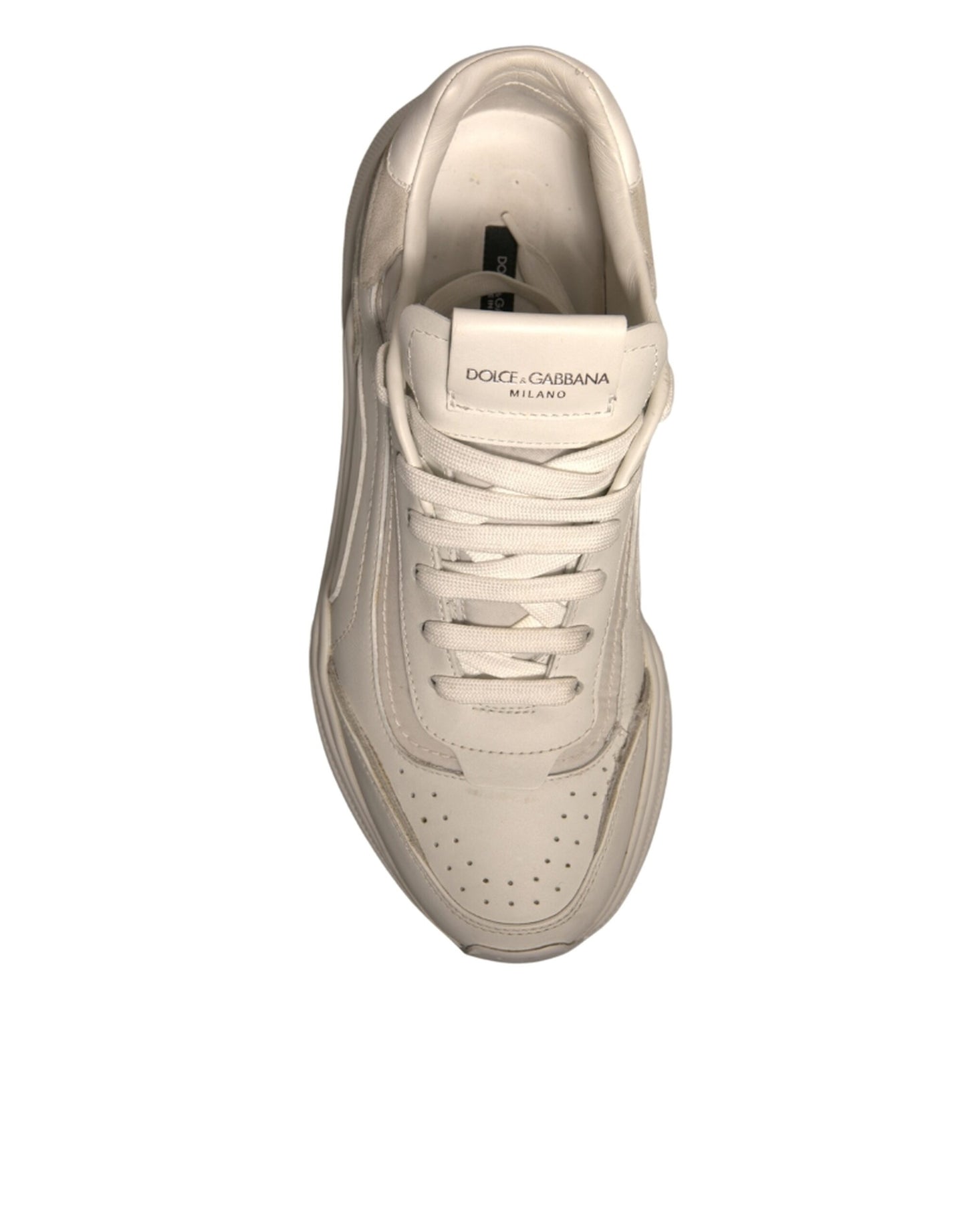 Dolce & Gabbana Weiß Daymaster Leder Low Top Turnschuhe Schuhe