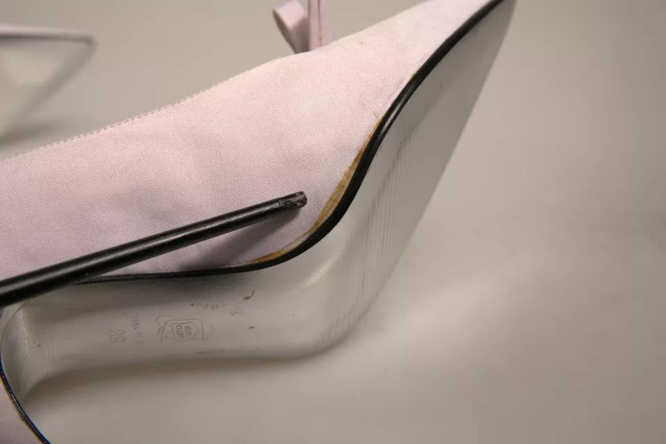 Dolce & Gabbana Weiß Leder High Heels Frauen Pumps Schuhe