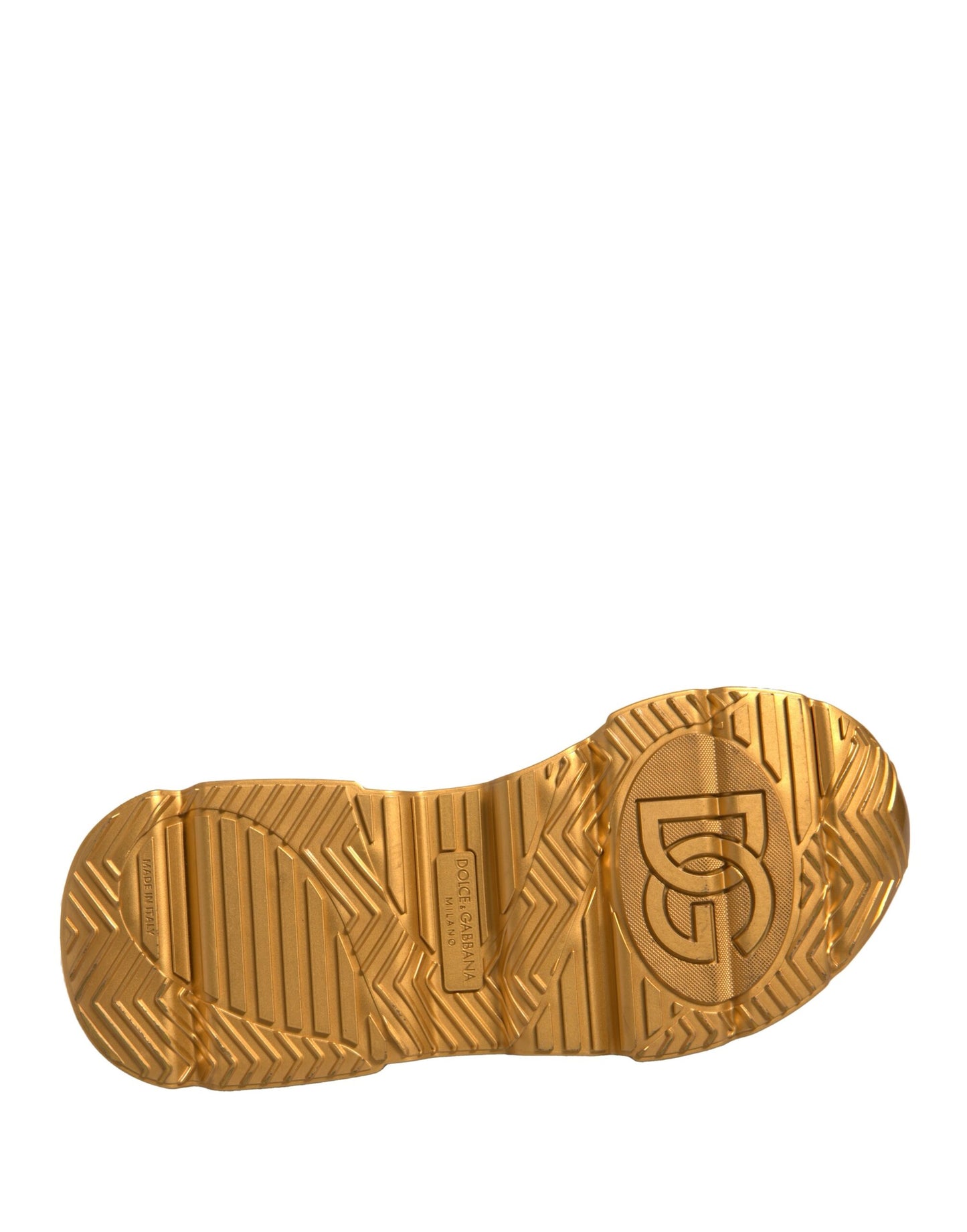 Dolce & Gabbana Weiß Gold Daymaster Low Top Turnschuhe Schuhe