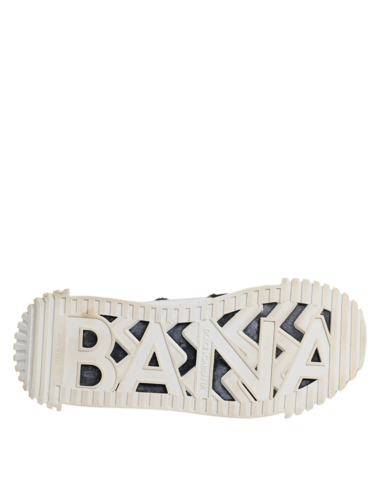 Dolce & Gabbana Weiß Schwarz NS1 Low Top Sneakers Schuhe