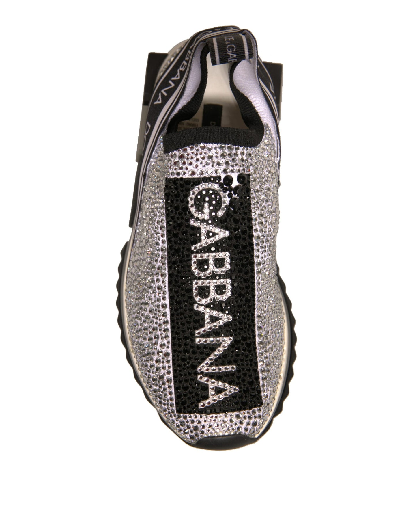 Dolce & Gabbana Silber Strass Sorrento Turnschuhe Schuhe