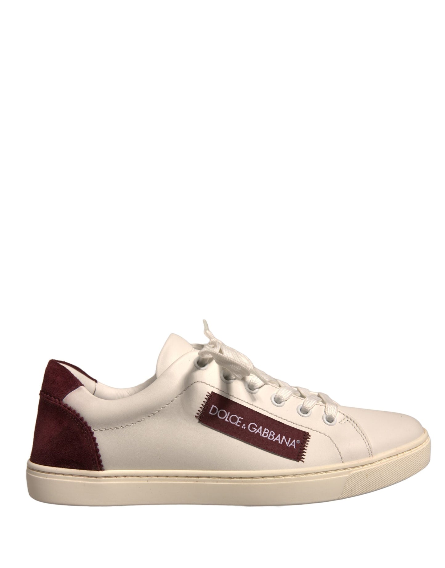 Dolce & Gabbana Weiß Wildleder Leder Low Top Turnschuhe Schuhe