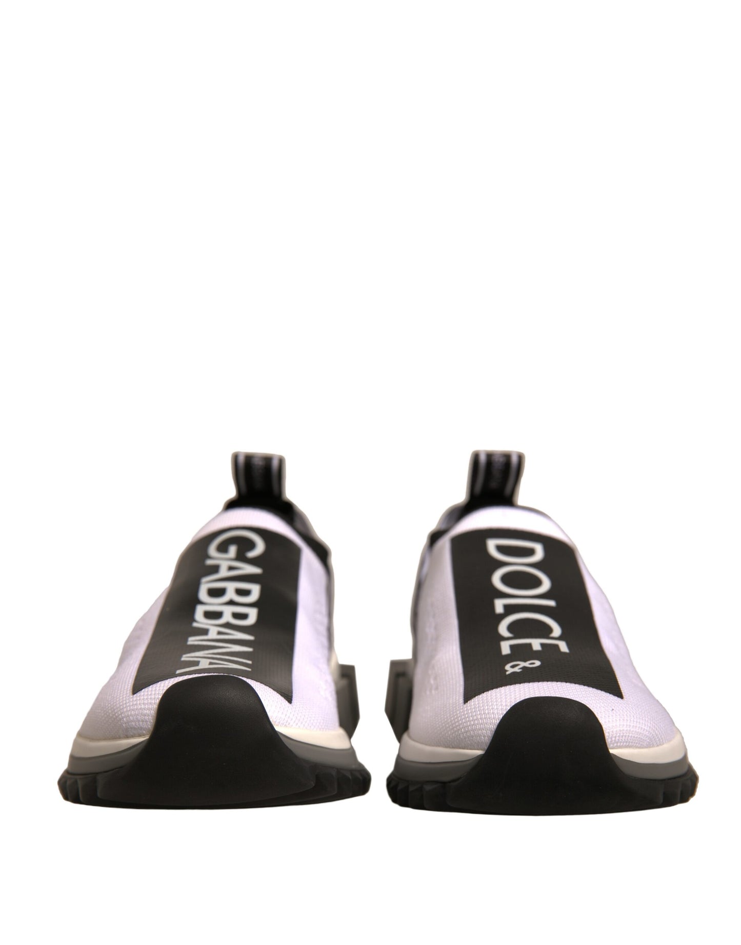 Dolce & Gabbana Weiß Schwarz Slip On Sorrento Sneakers Schuhe