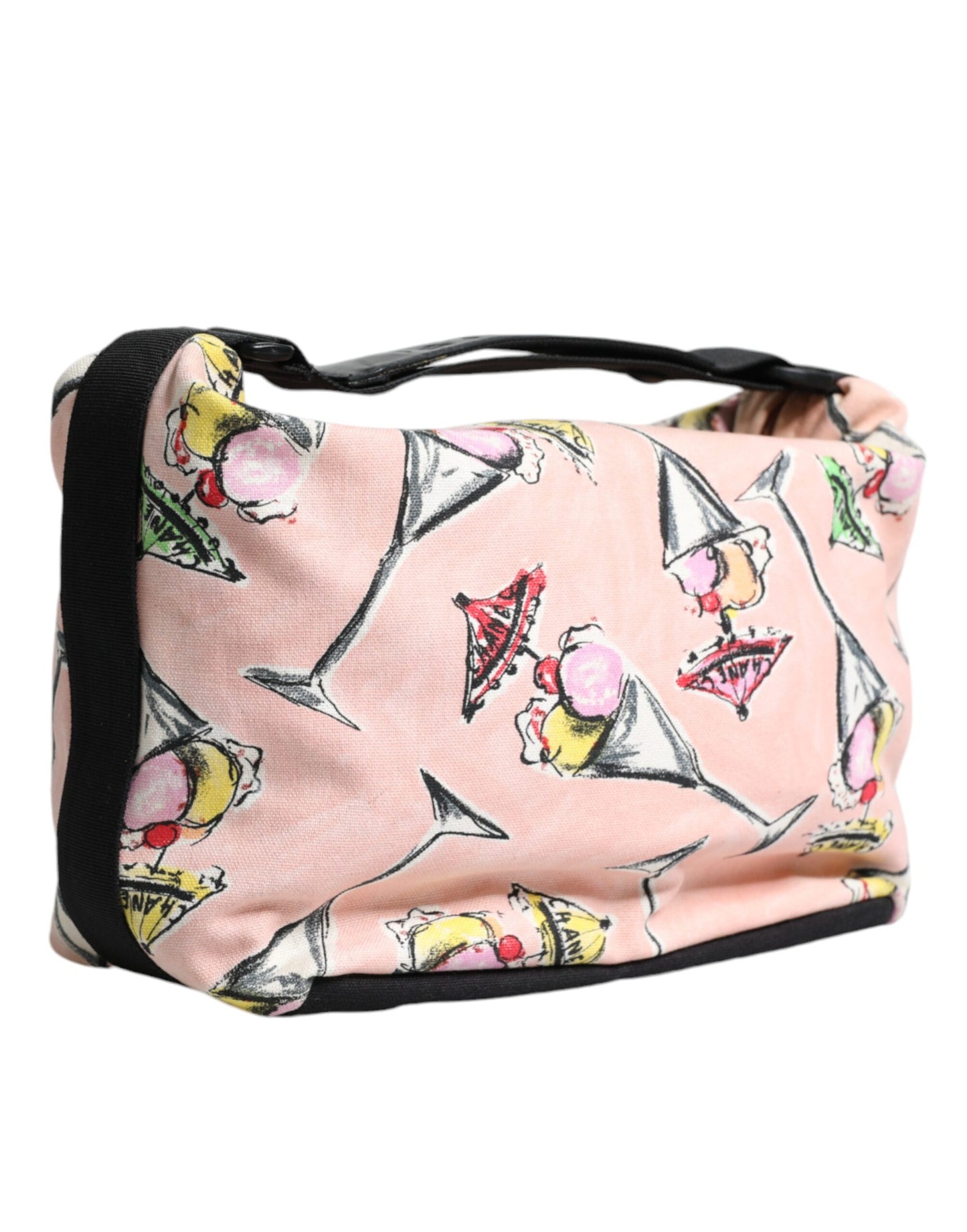 Chanel Rosa Cruise Collection Parfait Canvas bedruckte Tasche Geldbörse
