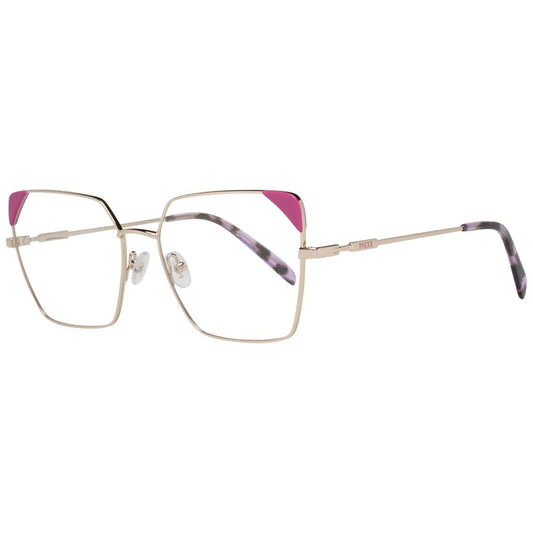 Emilio Pucci Brille mit roségoldenem Metall- und Kunststoffrahmen