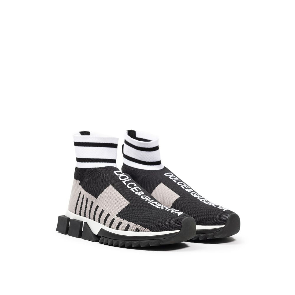 Dolce & Gabbana Schwarzer Stoffsneaker
