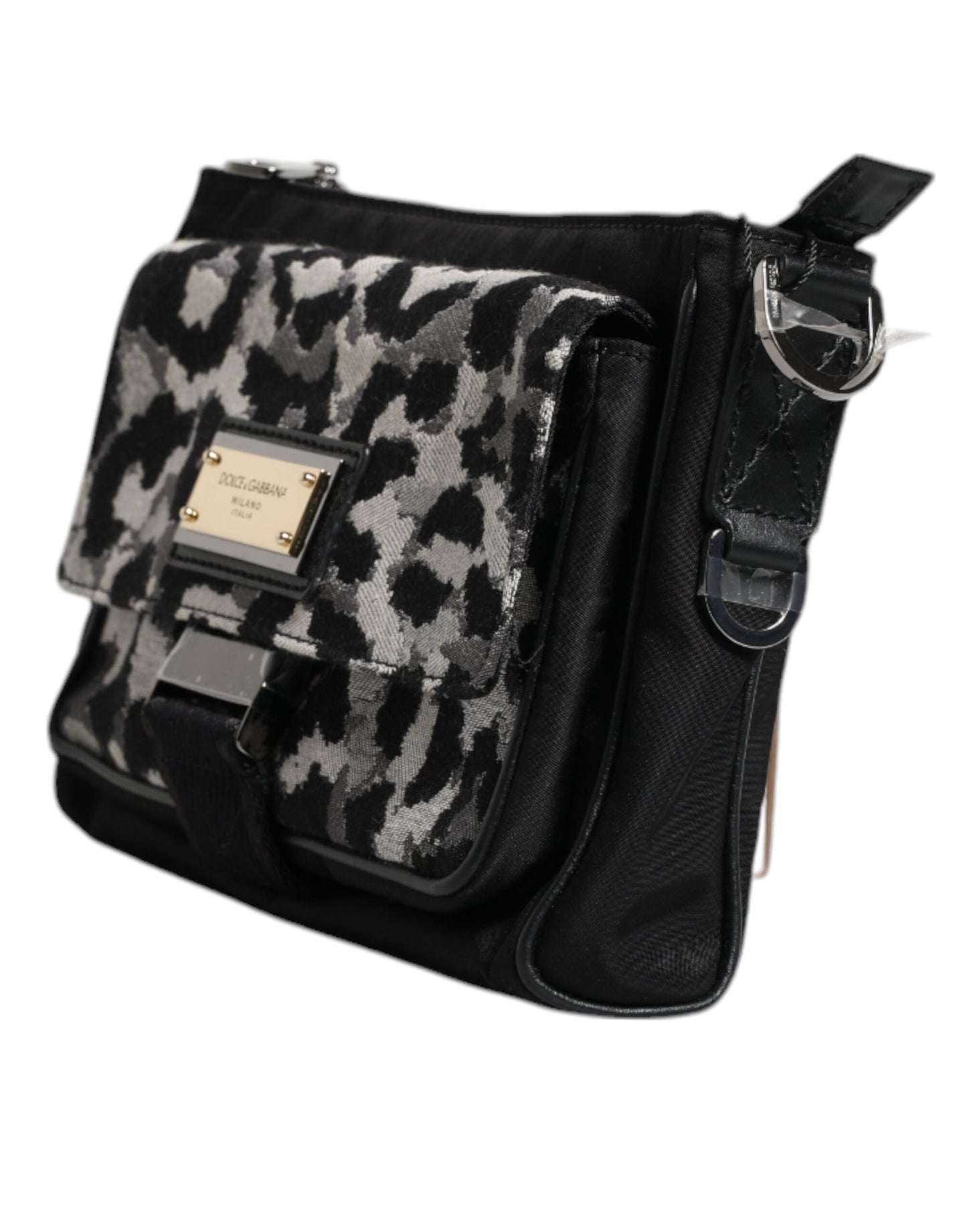 Dolce & Gabbana Multicolor Leopard Jacquard Crossbody Tasche