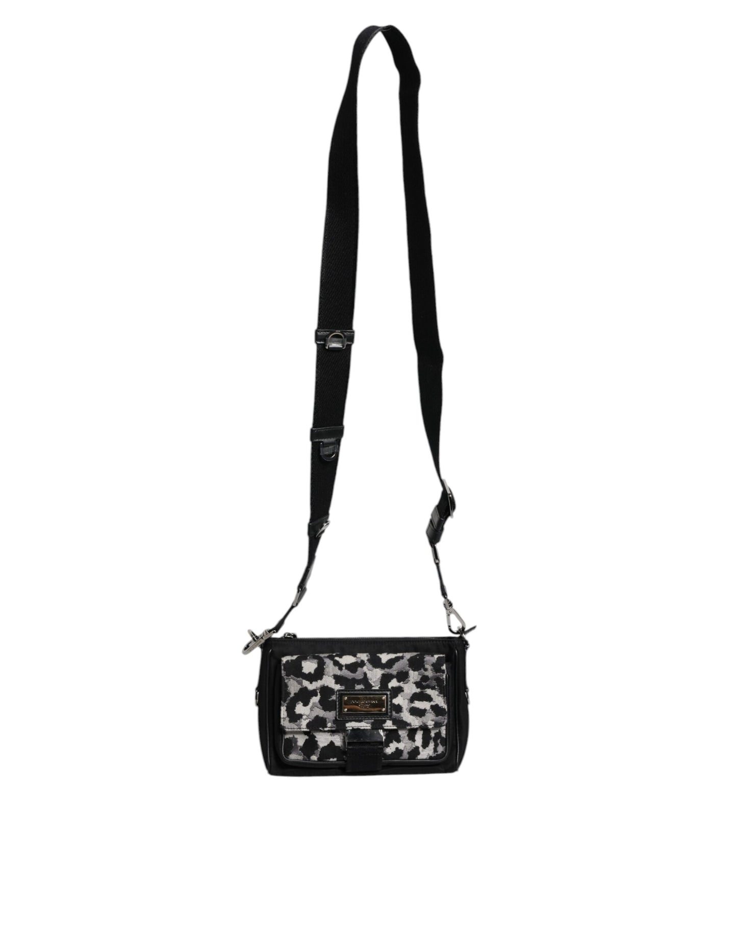 Dolce & Gabbana Multicolor Leopard Jacquard Crossbody Tasche